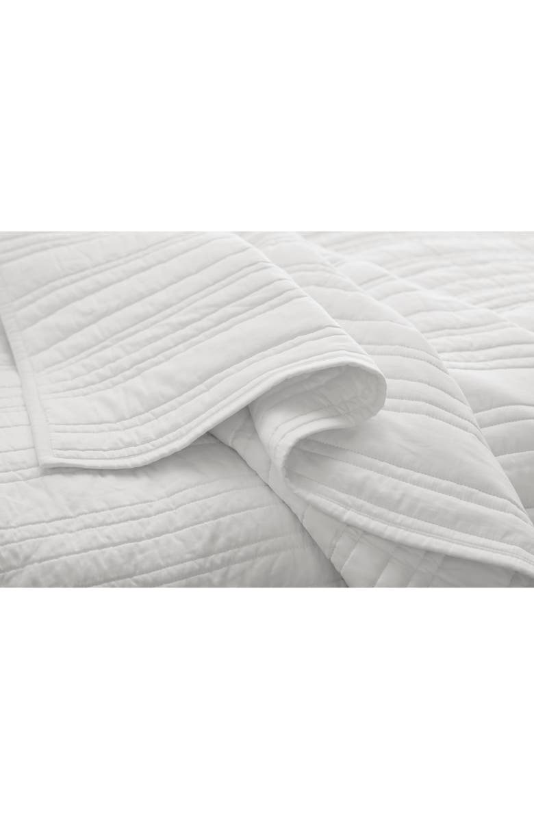 Boll & Branch Signature Stripe Organic Cotton Quilt & Sham Set, Alternate, color, White