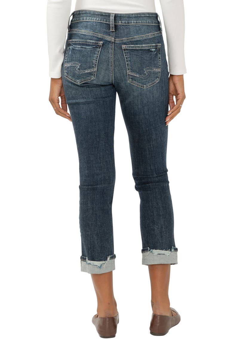 Suki Curvy Mid Rise Crop Straight Leg Jeans, Alternate, color, CHORD