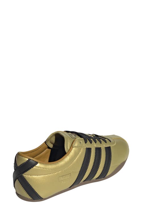 Adidas Originals Tokyo Deconstructed Leather Striped Sneakers In Gold Met/black/bronze