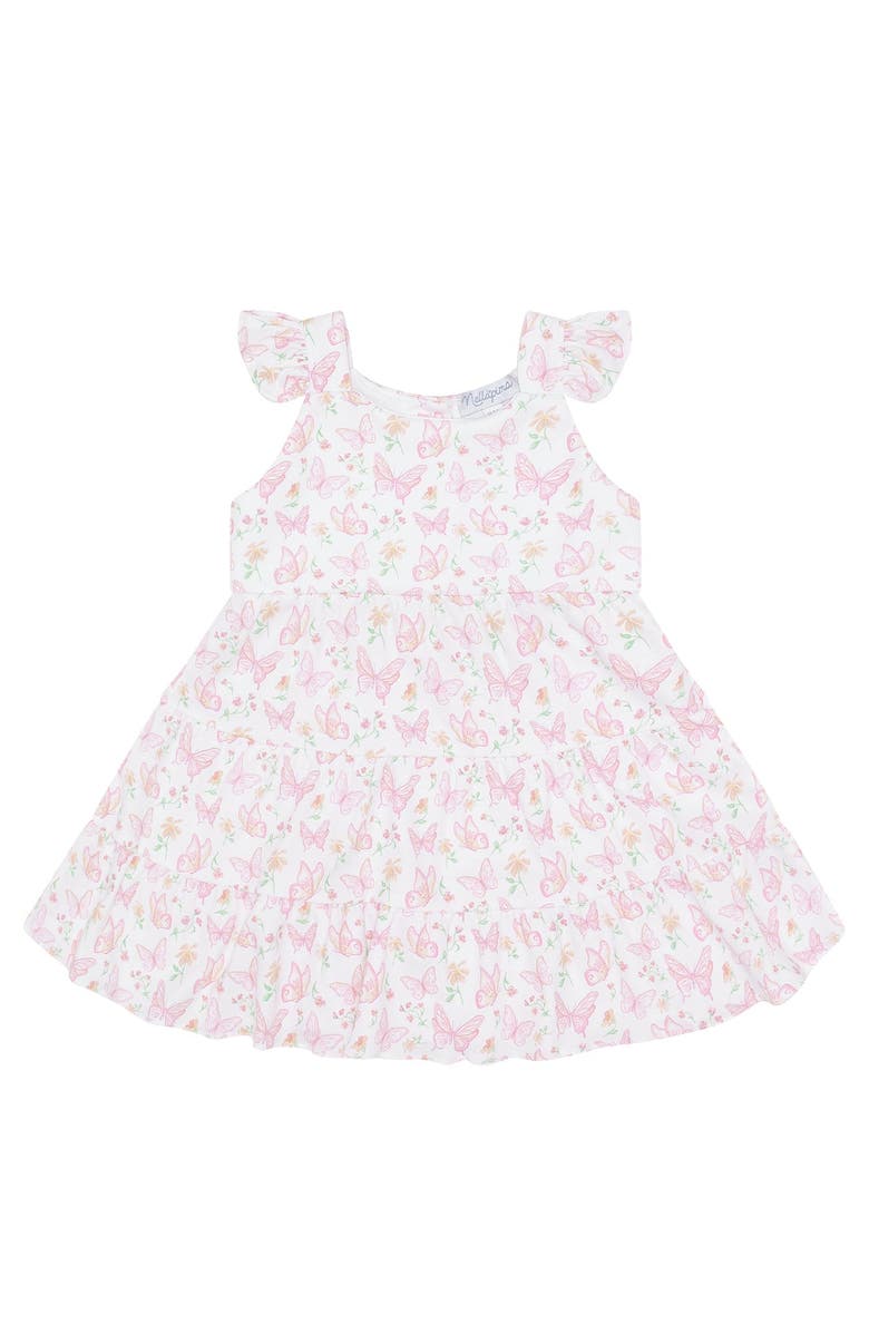 Nellapima Butterflies Print Ruffle Dress - Baby, Alternate, color, Pink