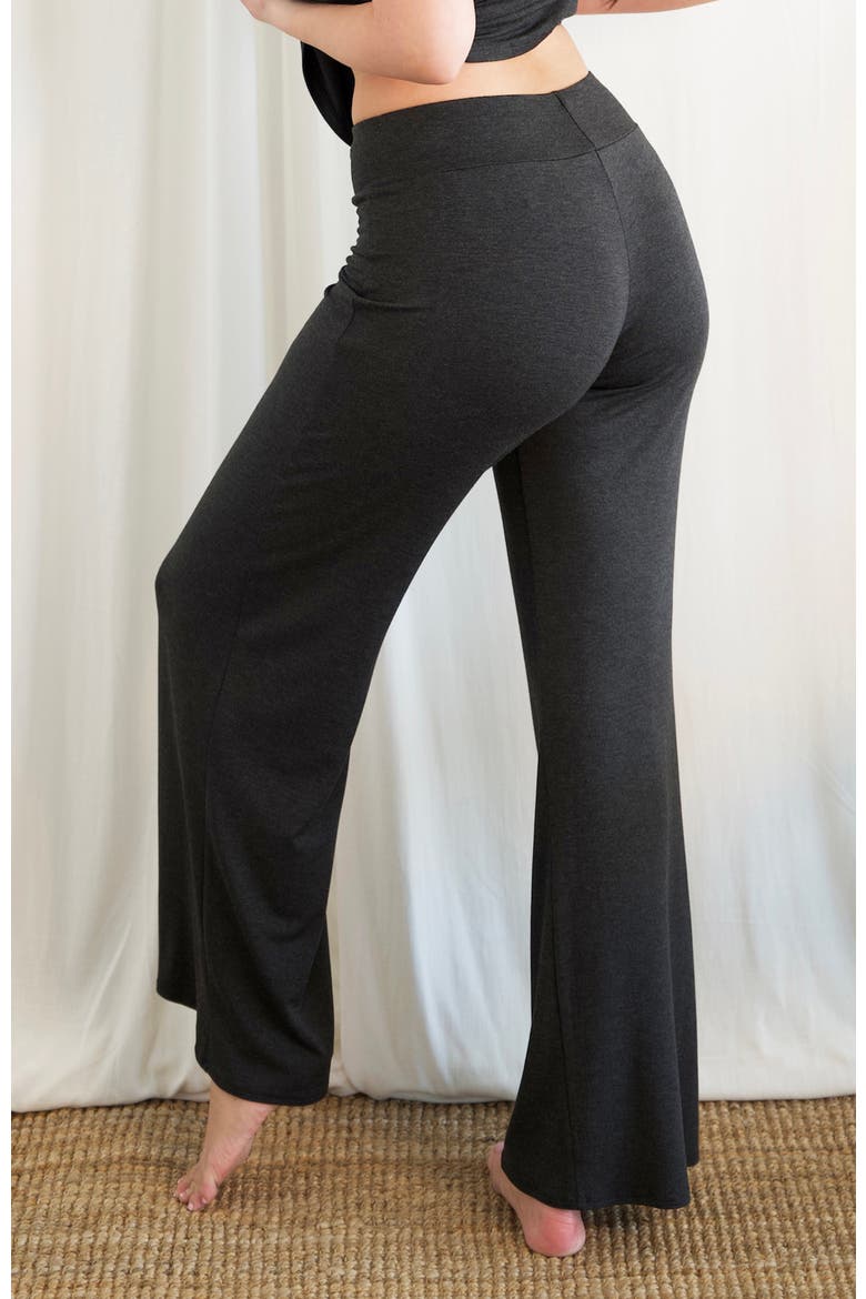 Power Pants Wide Leg Lounge & Live Palazzo, Alternate, color, Charcoal