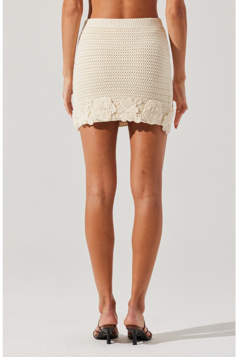 Taimi Crochet Miniskirt, Alternate, color, NATURAL