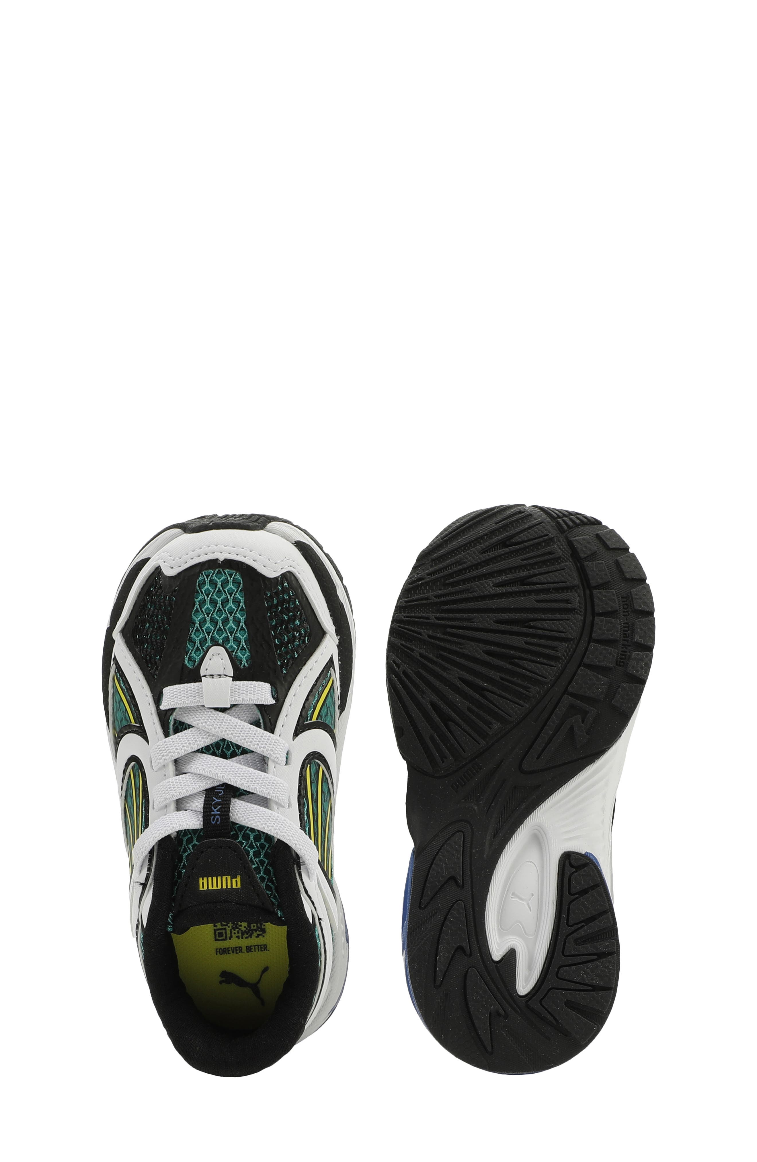 Kids' Skyjet Sneaker, Alternate, color, PUMA WHITE/ GREEN/ LEMON