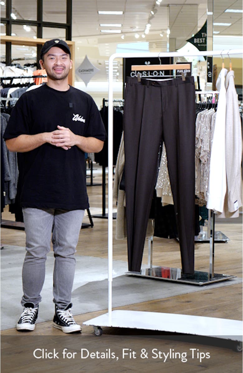 Regular Fit Flat Front Wool Dress Pants, sales video thumbnail