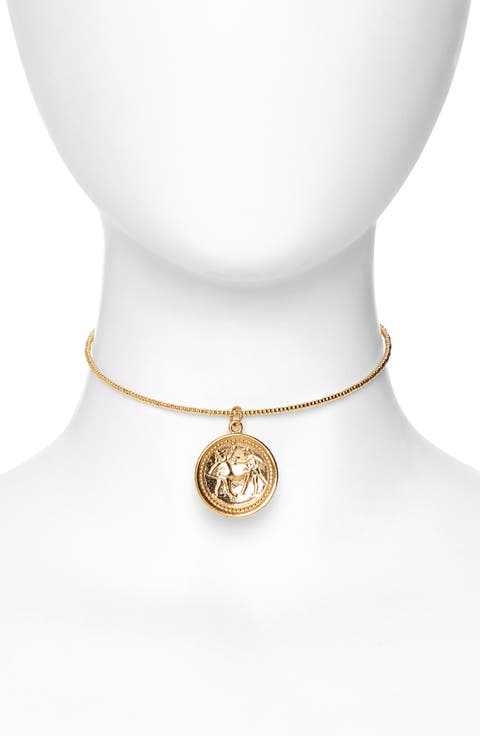 Athena Coin Choker Necklace
