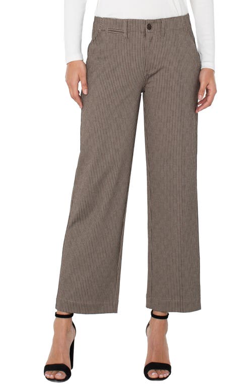 Liverpool Los Angeles Stripe Crop Wide Leg Pants In Multi