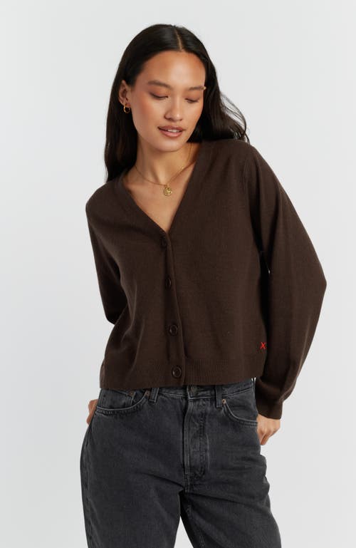 Chinti & Parker Wool Cashmere Cropped Cardigan In Brown