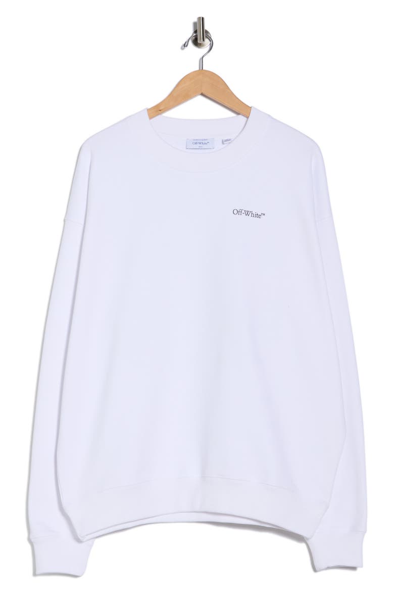 Tattoo Arrow Skate Crewneck Sweater, Alternate, color, WHITE-BLACK