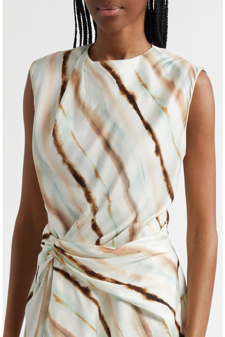 Delia Diagonal Stripe Sleeveless Dress, Alternate, color, MINT MULTI