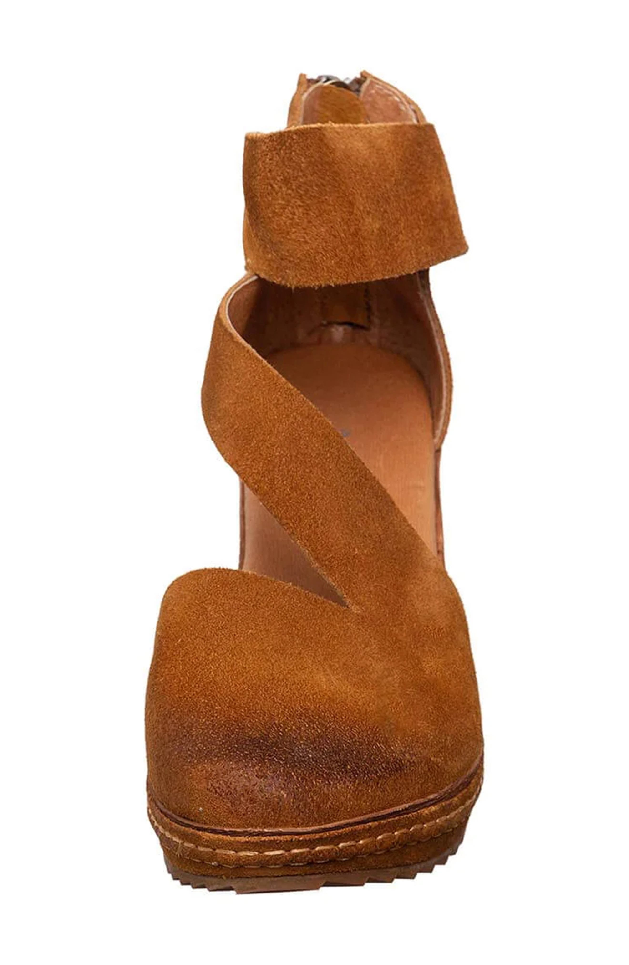 ANTELOPE Trudy Wedge Sandal, Alternate, color, Cognac