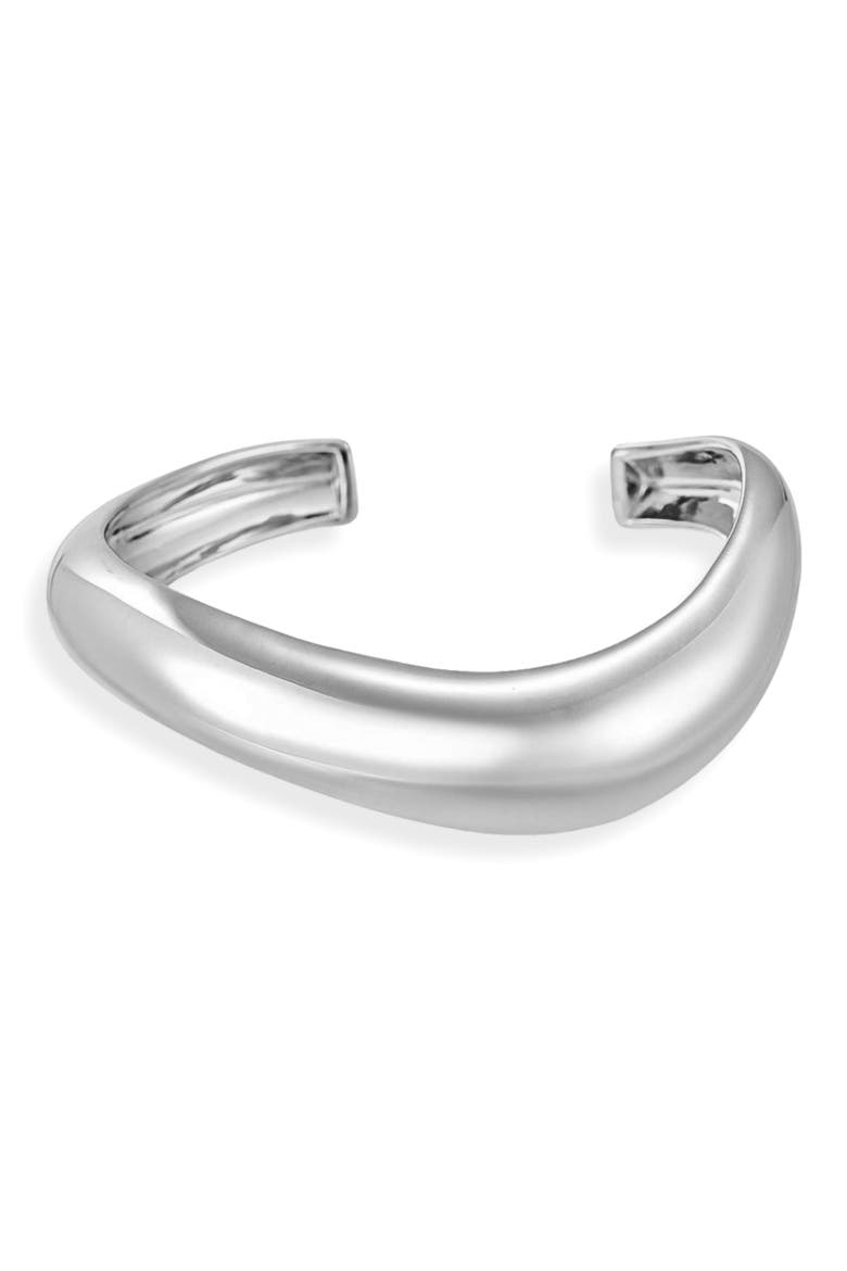 Giselle Domed Cuff Bracelet, Main, color, SILVER