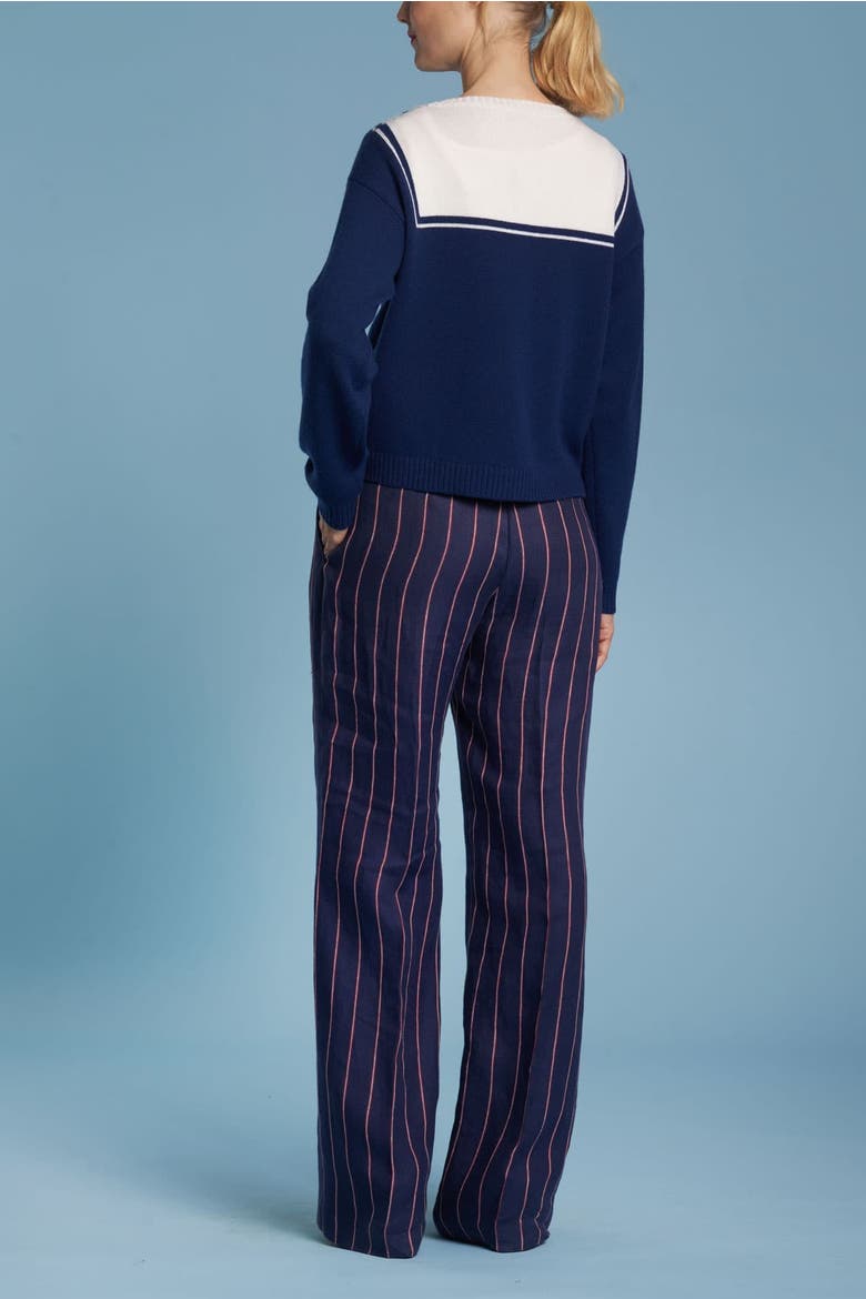Sailor Pullover With Tromp L´Oeil Effect, Alternate, color, Blue