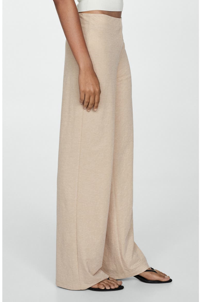 Flowy Wide Leg Pants, Alternate, color, BEIGE