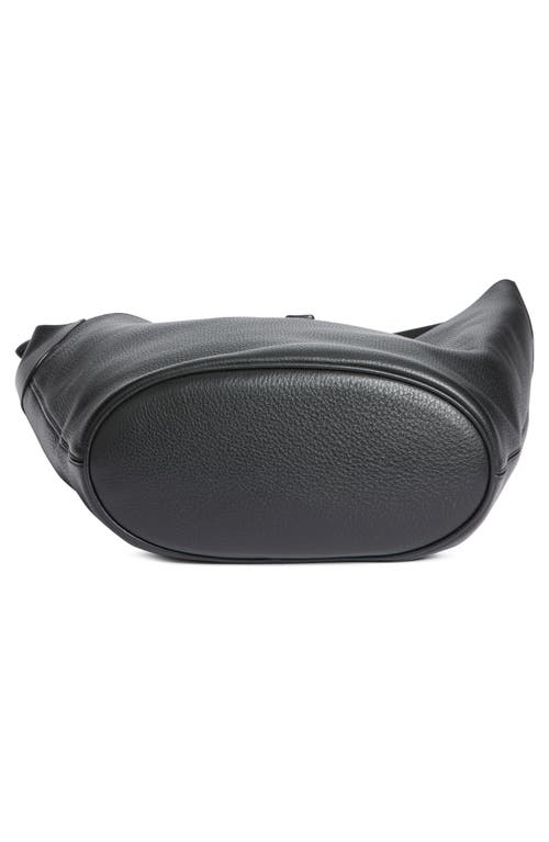 Saint Laurent Le 5 À 7 Leather Hobo Bag In Black