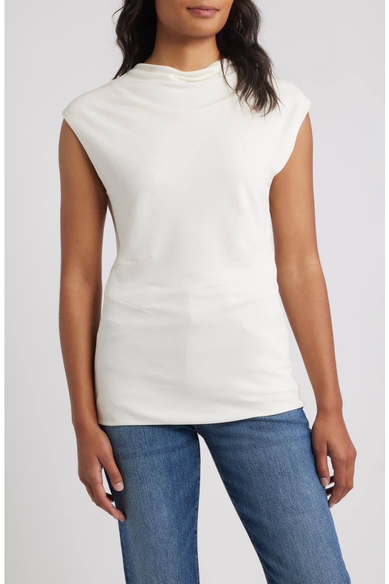 Elamma Cap Sleeve Top, Main, color, OPEN WHT