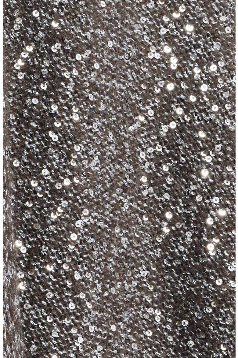 Sequin Cardigan, Alternate, color, DARK HEATHER GREY/ SILVER