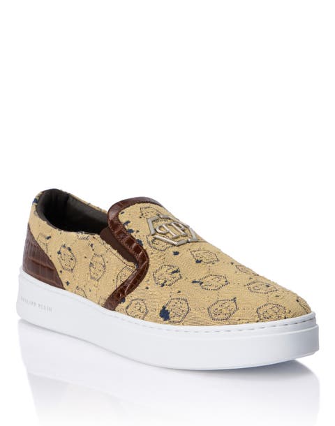 Slip On Sneakers Denim Jacquard Monogram Unisex