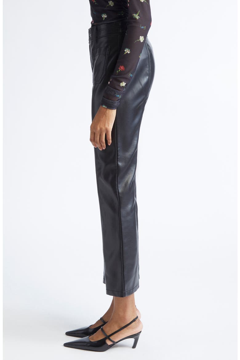 Dorothea Faux Leather Pants, Alternate, color, BLACK