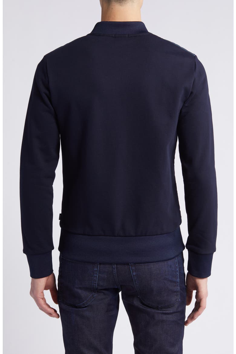 Men's Skiles Quilted Zip-Up Sweatshirt, Alternate, color, DARK BLUE