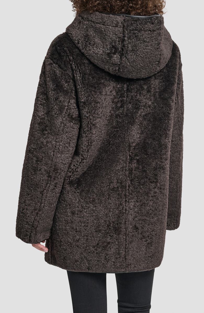 DKNY Faux Fur Toggle Hooded Jacket, Alternate, color, Bitter