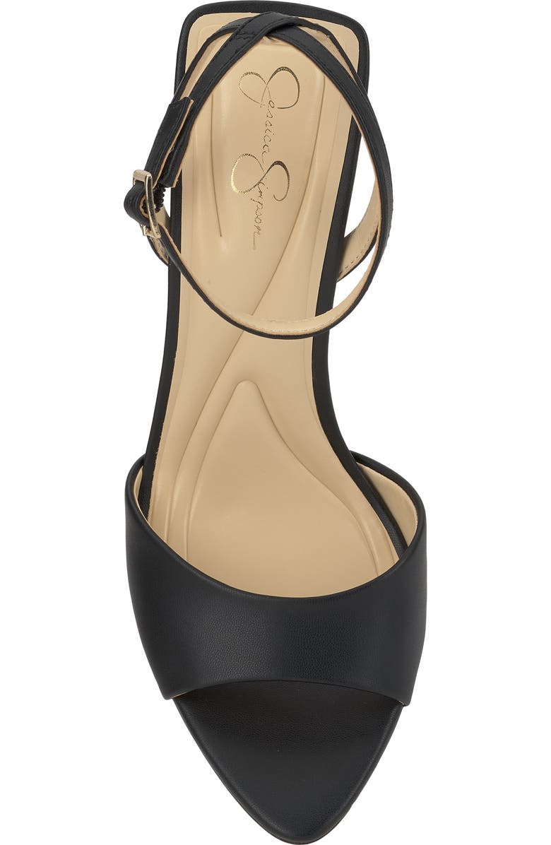 Jessica Simpson Davara Ankle Strap Pointed Toe Sandal, Alternate, color, Black
