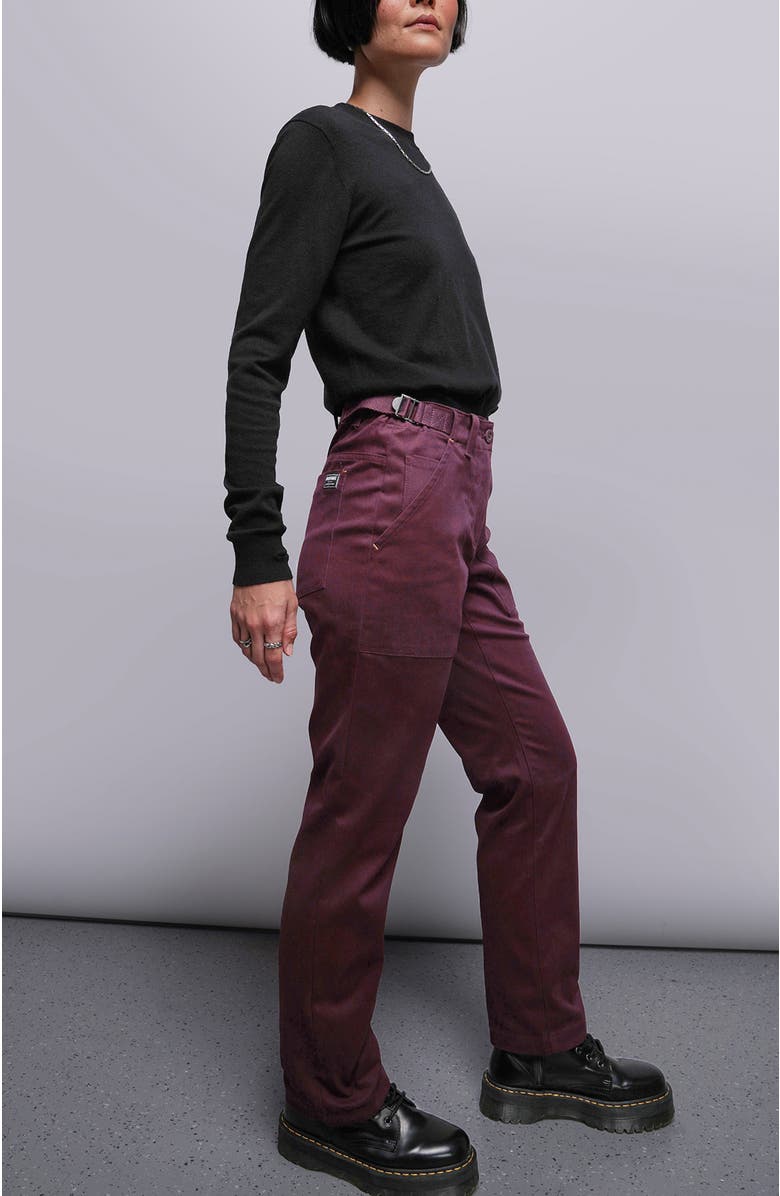 WILDFANG The Essential Cotton Twill Utility Pant, Alternate, color, Merlot