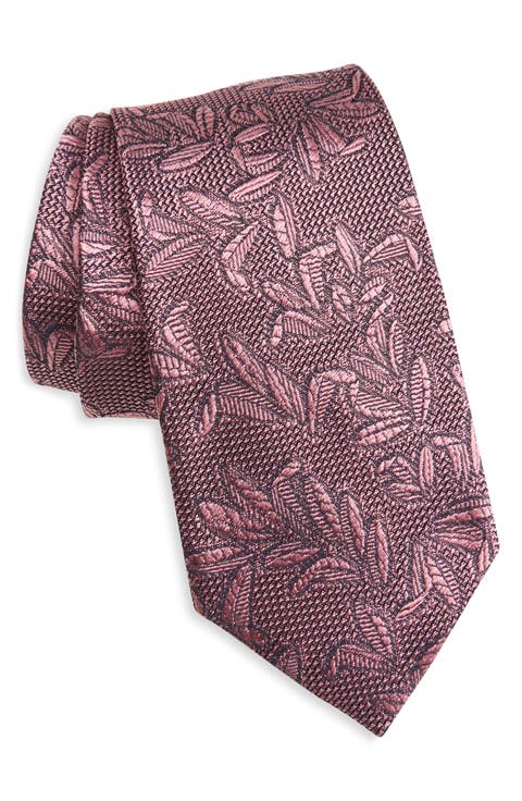 Leaf Silk Jacquard Tie