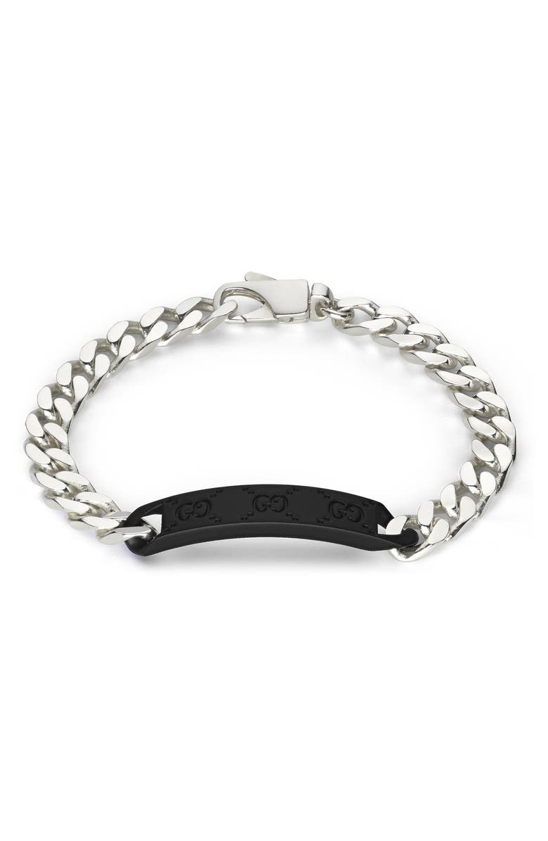 Gucci ID Tag Pendant Bracelet, Main, color, 