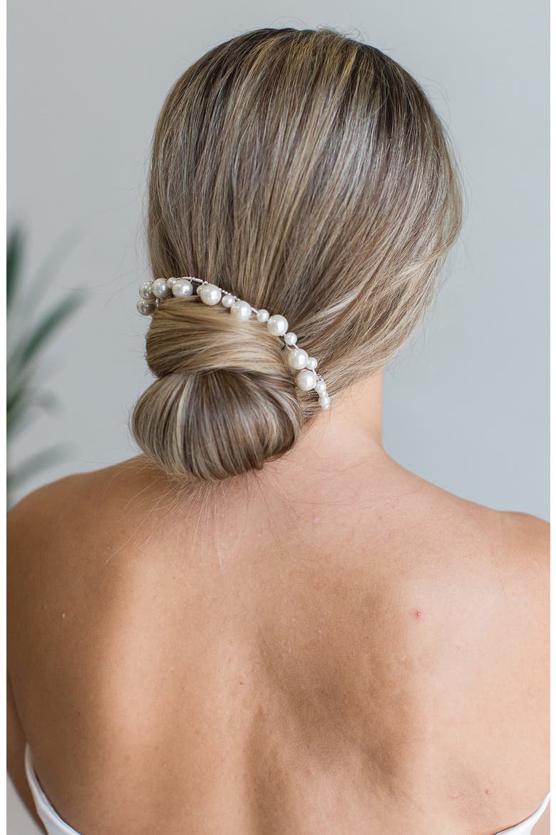 Gabriela Halo Hair Comb, Alternate, color, SILVER