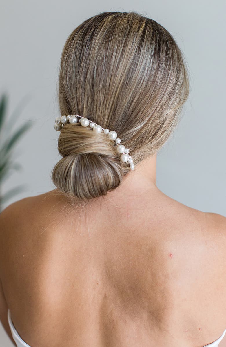 Brides & Hairpins Gabriela Halo Hair Comb, Alternate, color, Silver