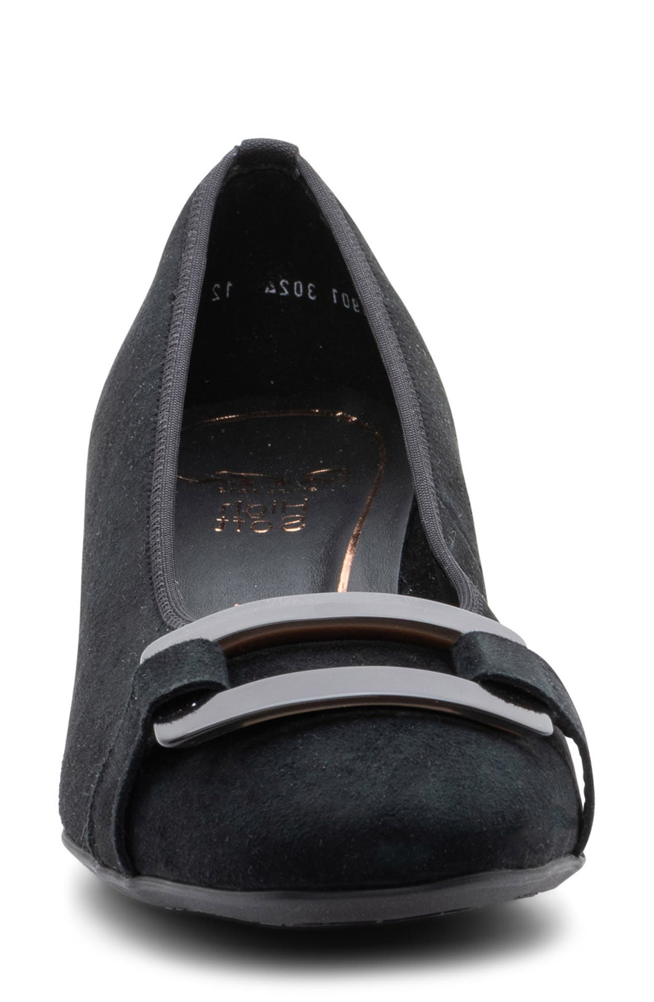 ara Gentian Pump, Alternate, color, Black Suede