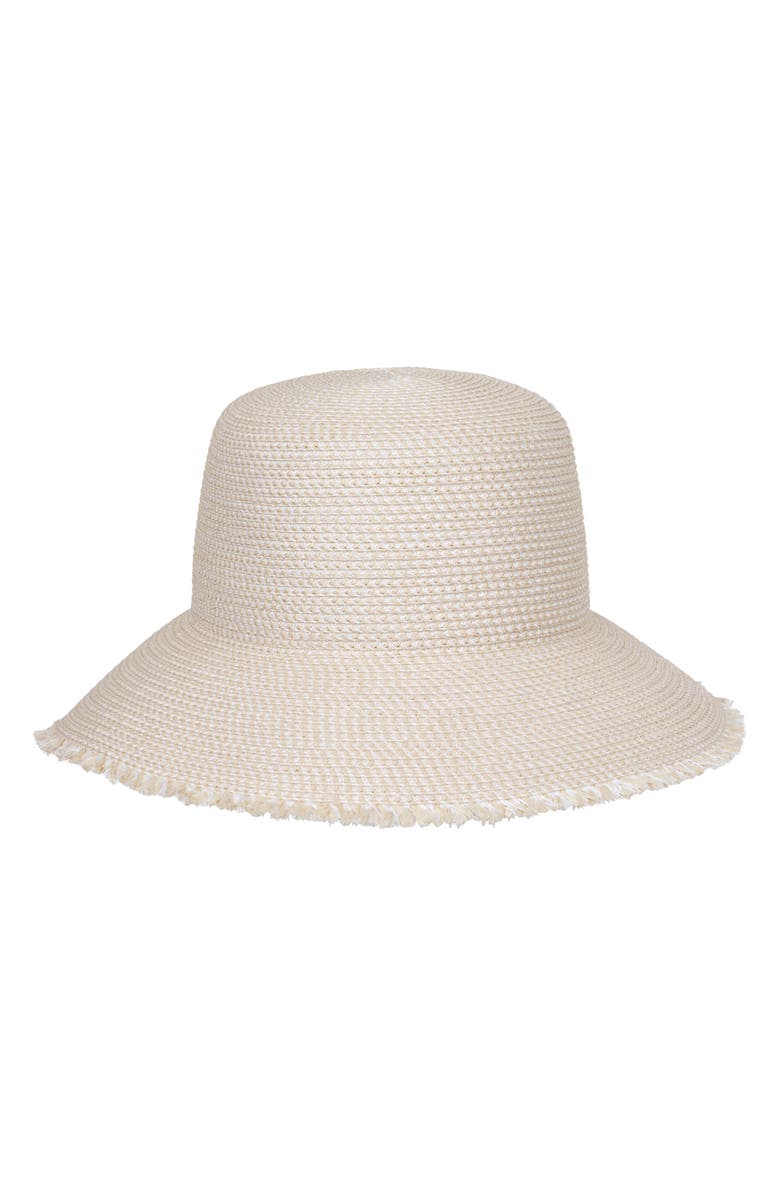 Eric Javits Squishee<sup>®</sup> Straw Bucket Hat, Main, color, Cream