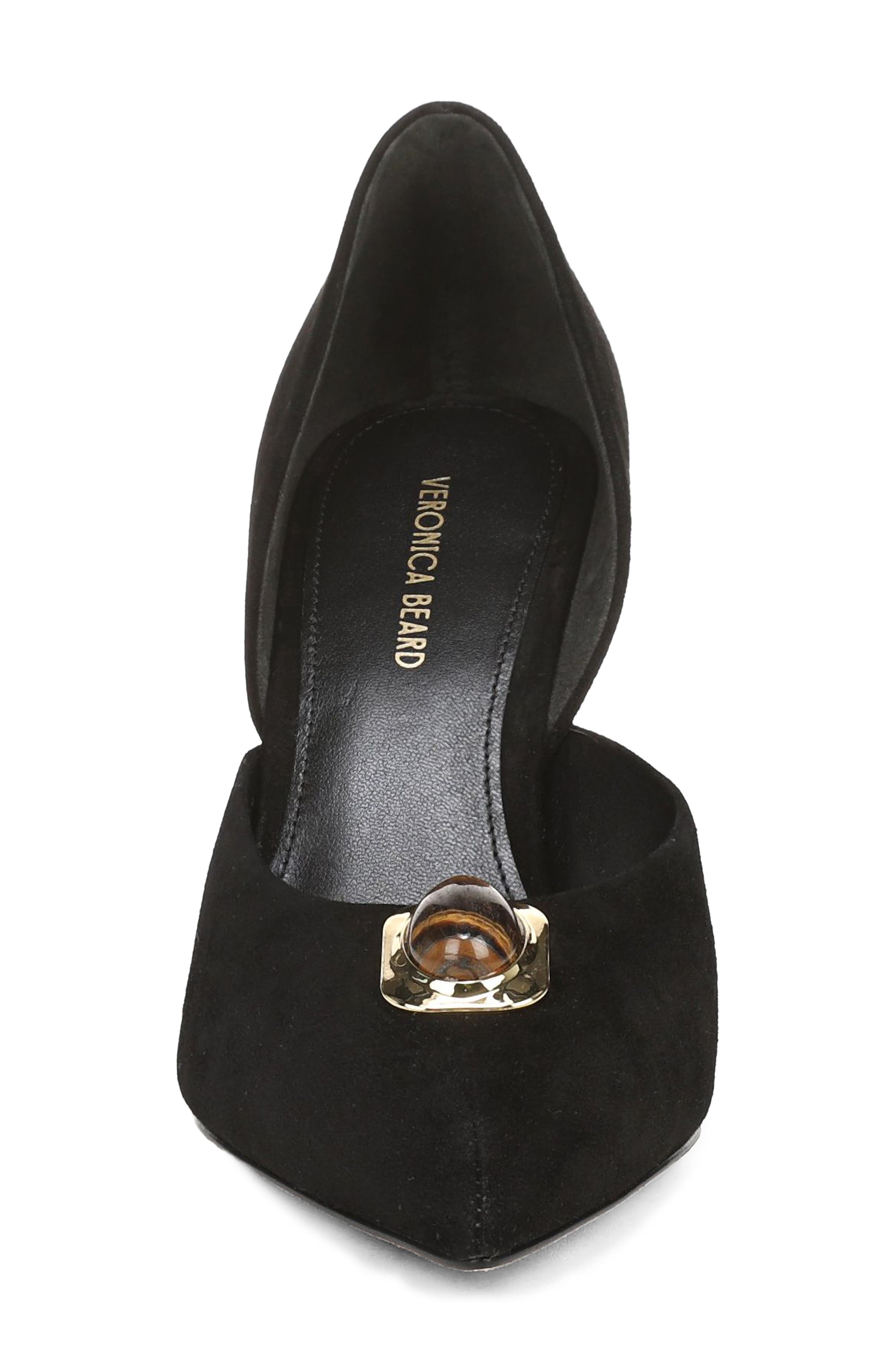 Lorena d'Orsay Pump, Alternate, color, BLACK SUEDE LEATHER