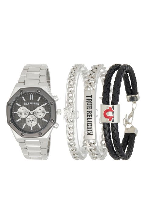 4-Piece Watch and Bracelets Set