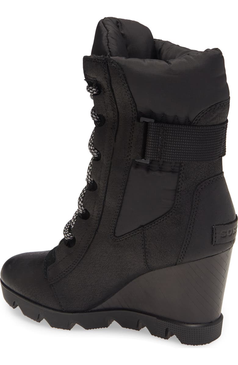 SOREL Joan Uptown Mid Waterproof Wedge Bootie, Alternate, color,