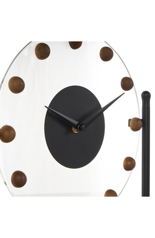 Vivian Lune Home Modern Black Metal Clock In Black