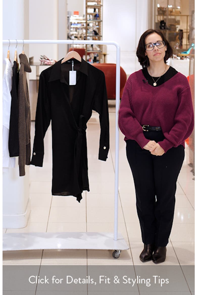 Long Sleeve Wrap Shirtdress video