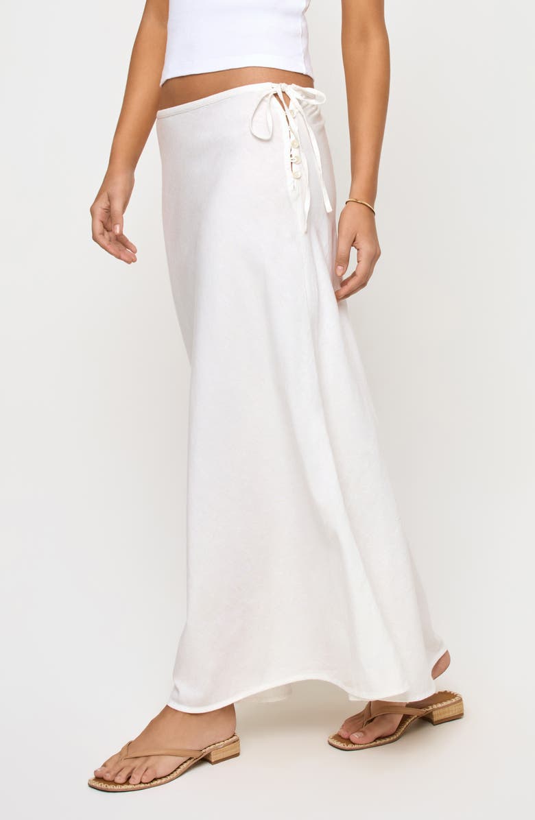LSPACE Stop & Stare Cover-Up Maxi Skirt, Alternate, color, Cream