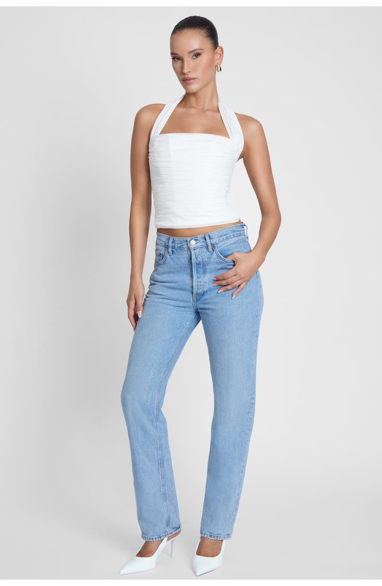 LEAU Taormina Halter Corset Top, Alternate, color, White