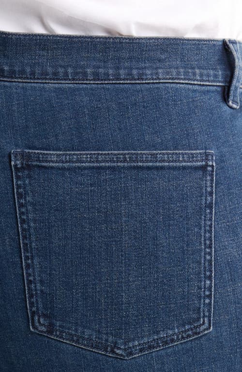Eileen Fisher High Waist Ankle Straight Leg Jeans In Blue