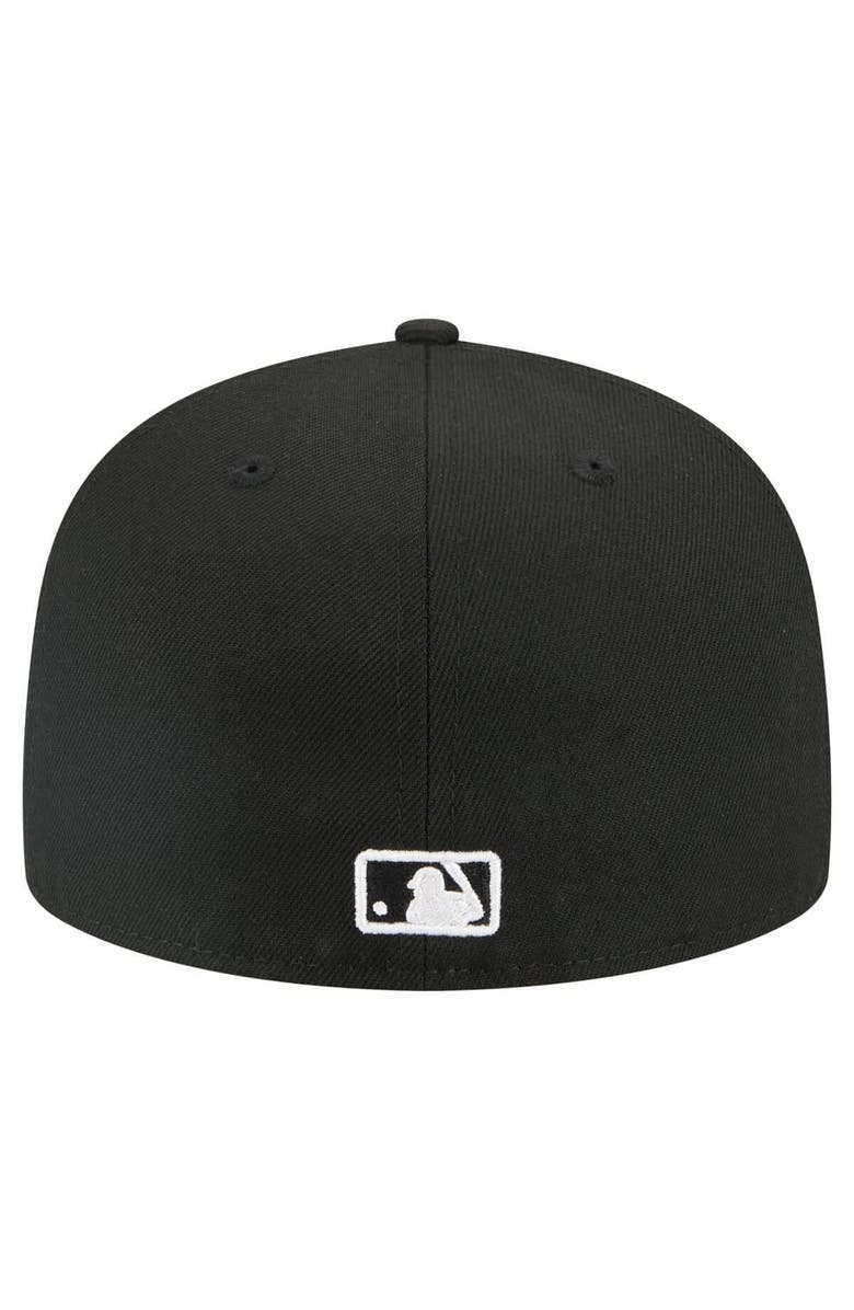 New Era Men's New Era Black Athletics Tri-Hit 59FIFTY Fitted Hat, Alternate, color, Black