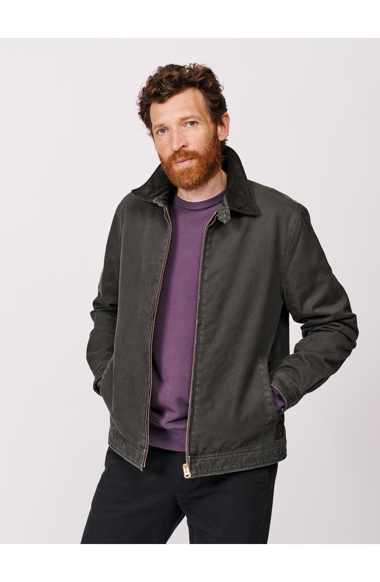 Aubin Newland Canvas Harrington Jacket, Main, color, Washed Black