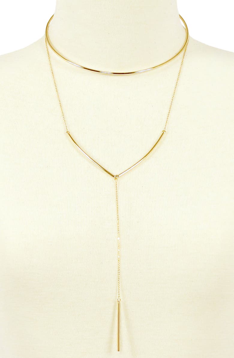 OLIVIA WELLES Layered Chain Necklace, Alternate, color, Gold