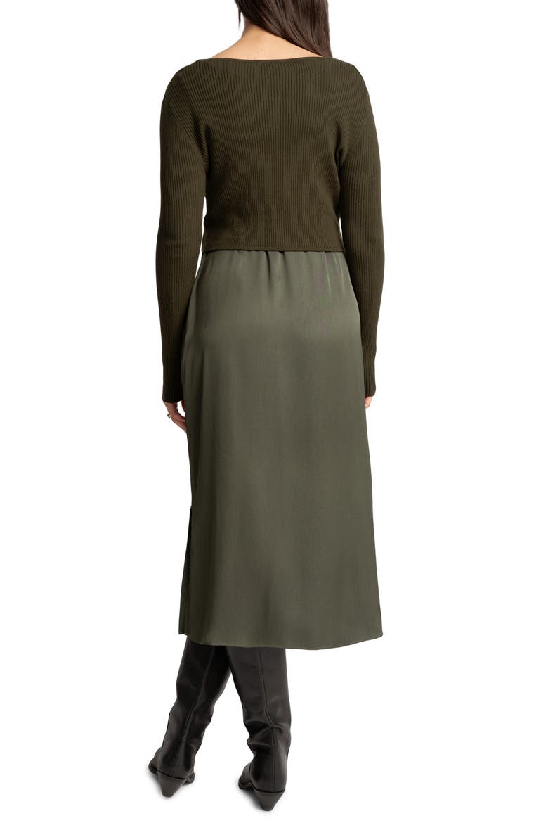 Maternity Sweater & Dress Set, Alternate, color, LIGHT/ PASTEL BROWN