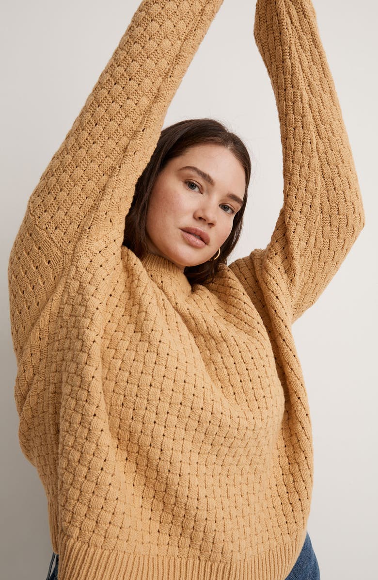 Madewell Basketweave Stitch Sweater, Alternate, color, 