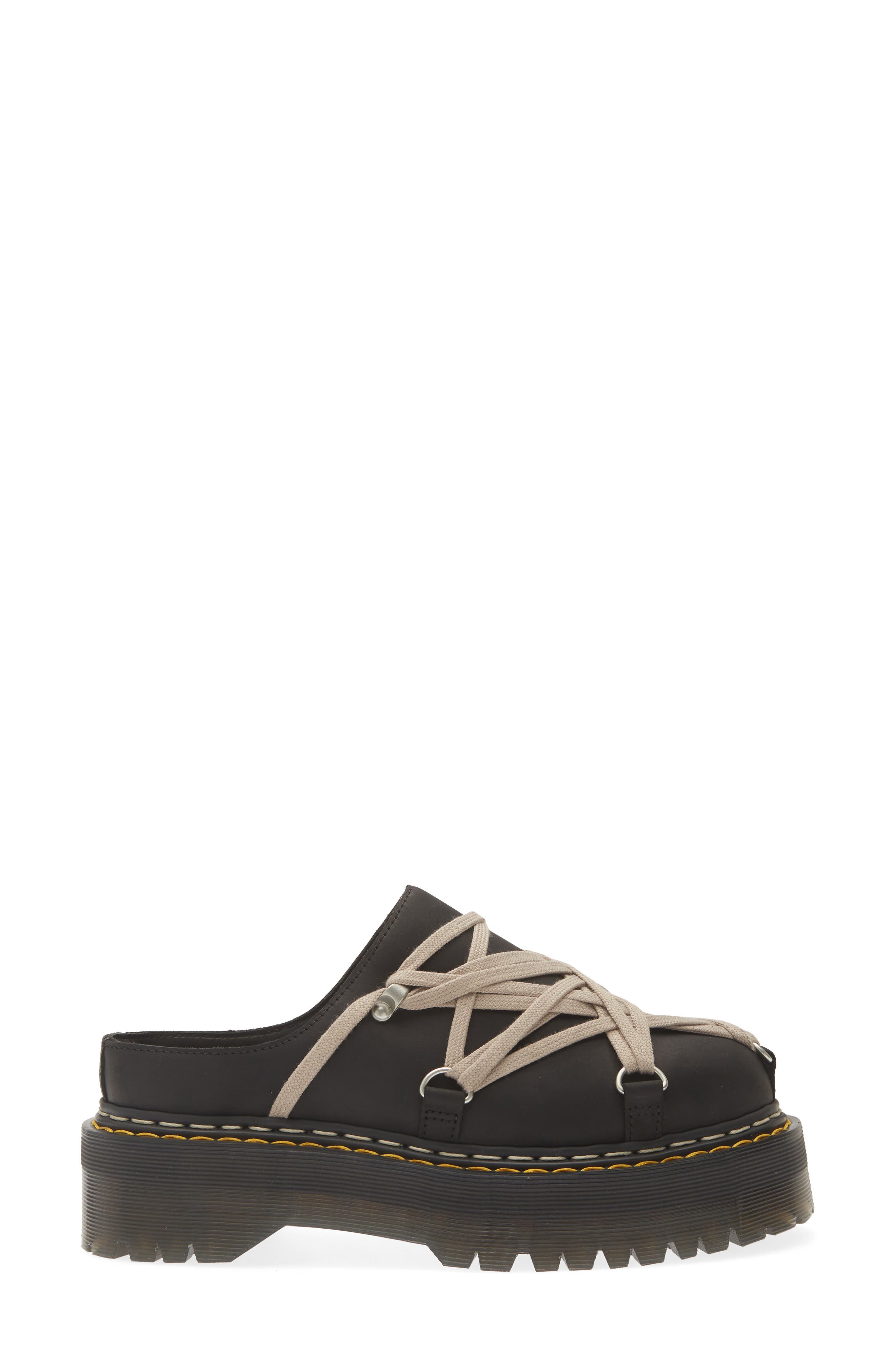 x Dr. Martens Quad Sole Megalace® Mule, Alternate, color, BLACK