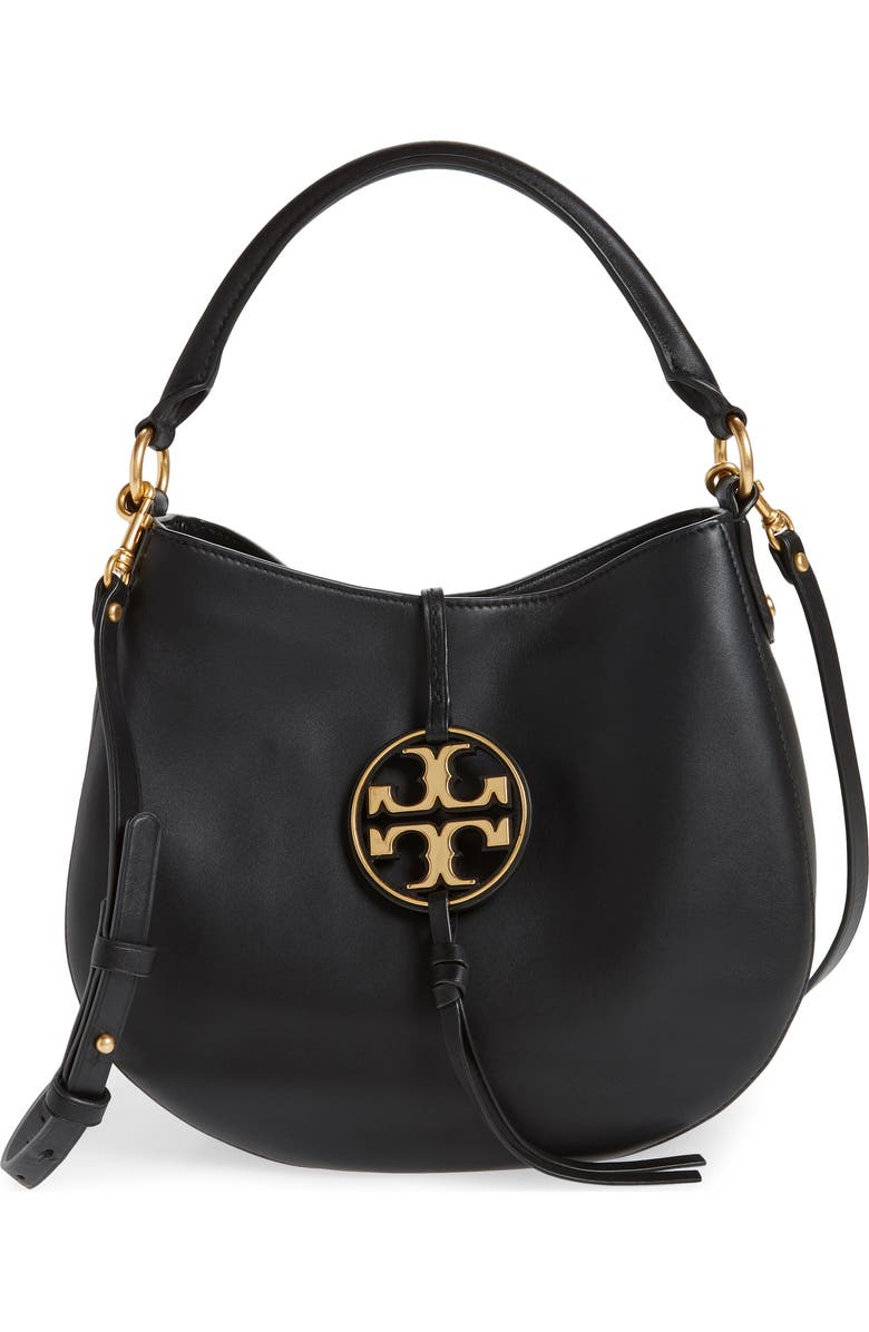 Tory Burch Mini Miller Leather Hobo Bag, Main, color,