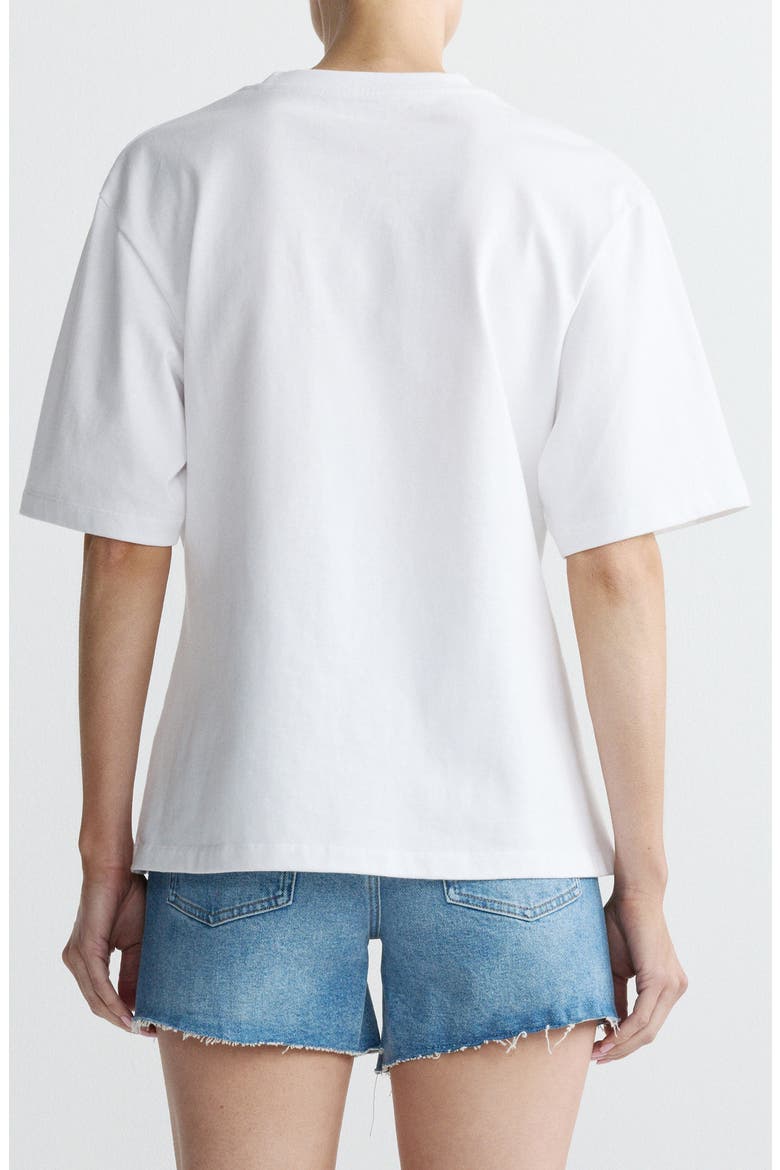 Cotton Jersey Peplum Girlfriend T-Shirt, Alternate, color, WHITE