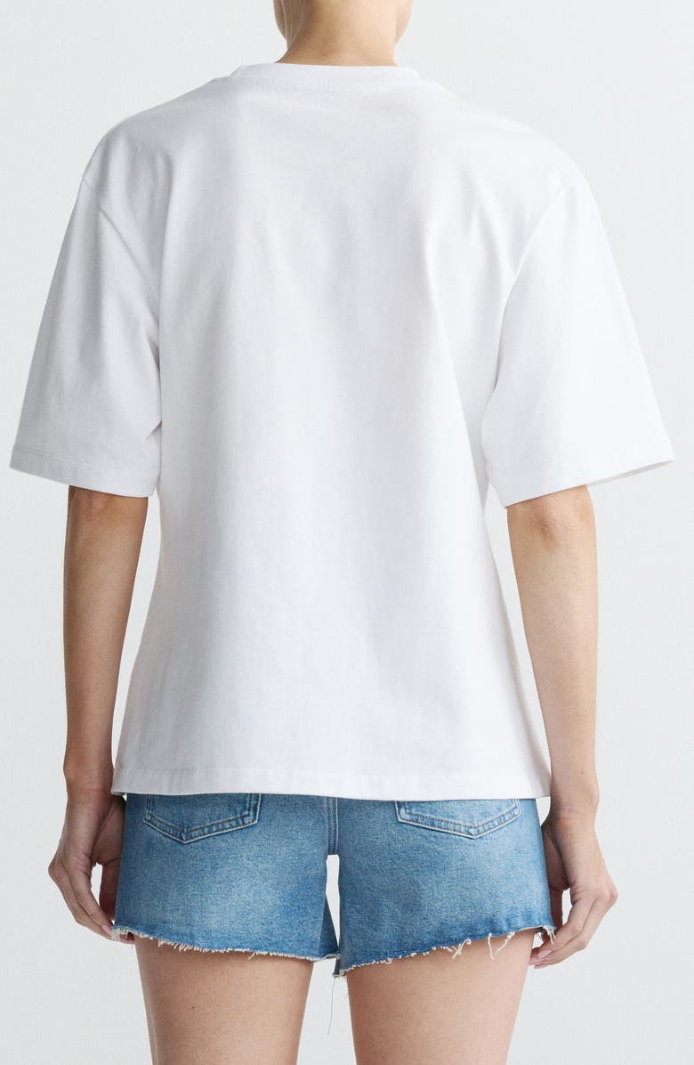 DL1961 Cotton Jersey Peplum Girlfriend T-Shirt, Alternate, color, White