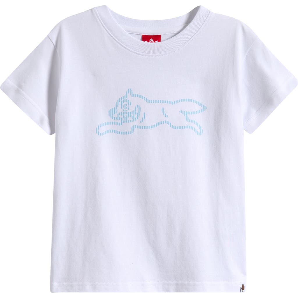 Icecream Kids' Yikes Stripes Cotton Graphic T-shirt In White